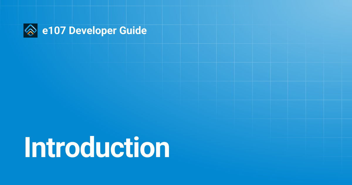 Introduction | e107 Developer Guide
